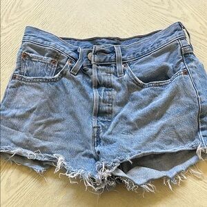 Levi's Light Blue Jean Shorts